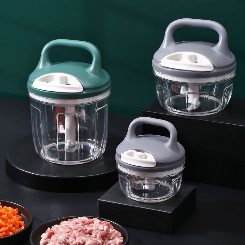Agitador de alho puxado à mão, picador de alho de cozinha, moedor de carne manual doméstico, pasta de alho para cozinhar e gengibre picado