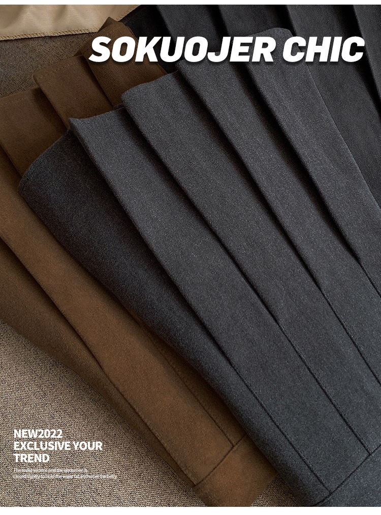 Winter Autumn Casual Streetwear Solid Color Spandex Polyester Above Knee Skirts display picture 11