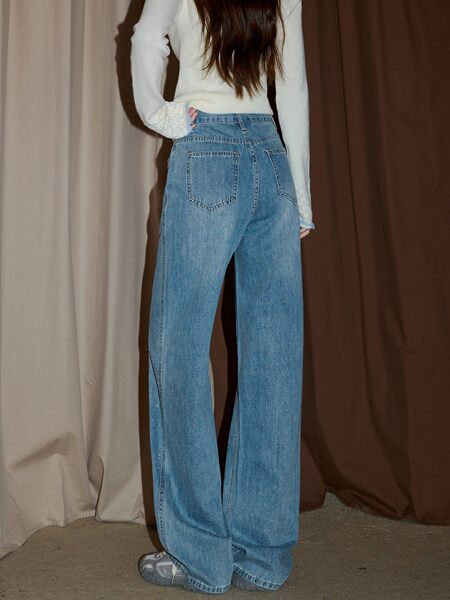 Denim autumn trousers