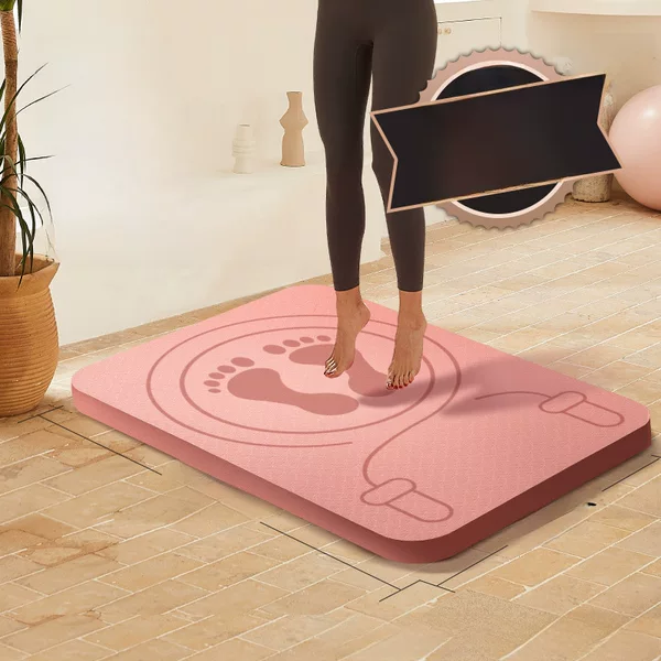 Indoor Shock Absorption Professional Technology Cordless Rope Skipping Mat Non-Slip Sound Insulation Home Sports Thickened Fitness Mat for Beginners