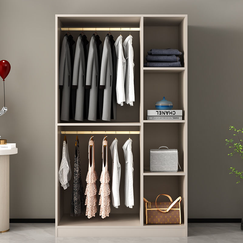 衣柜家用卧室意式奶油风主柜出租房简易收纳衣橱小户型轻奢储物柜