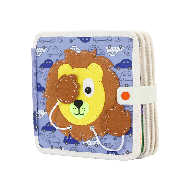 Nuevo punto transfronterizo fieltro cepillo granja libro tranquilo educación temprana dibujos animados juguetes de iluminación ocupados