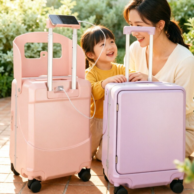 New Style Baby Suitcase, Children's Luggage That Can Be Ridden and Boarded as a Carry-On, 20inch Wheeled Suitcase, Pure Pc Travel Luggage New Style Baby Suitcase, Children's Luggage That Can Be Ridden and Boarded as a Carry-On, 20inch Wheeled Suitcase, Pure Pc Travel Luggage