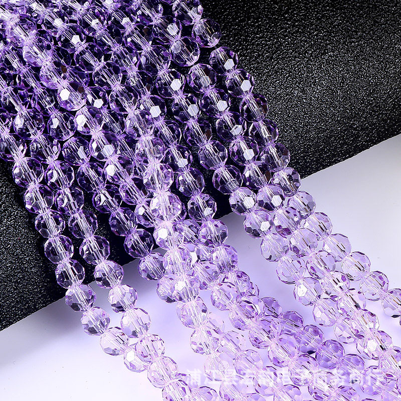 Un lote de 32 lados cuentas de tierra de cristal de color cuentas de fútbol de equipaje accesorios de ropa de bricolaje accesorios de joyería