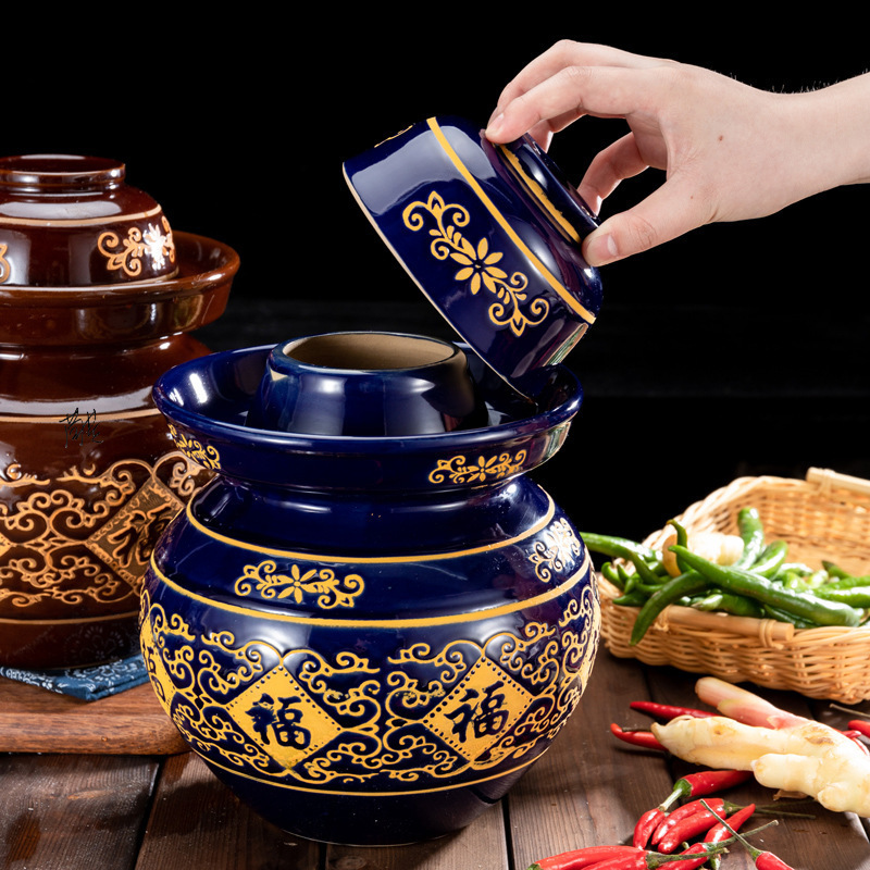 土陶泡菜坛酸豆角猪油罐发酵坛子加厚家用四川腌菜酸菜咸菜密封