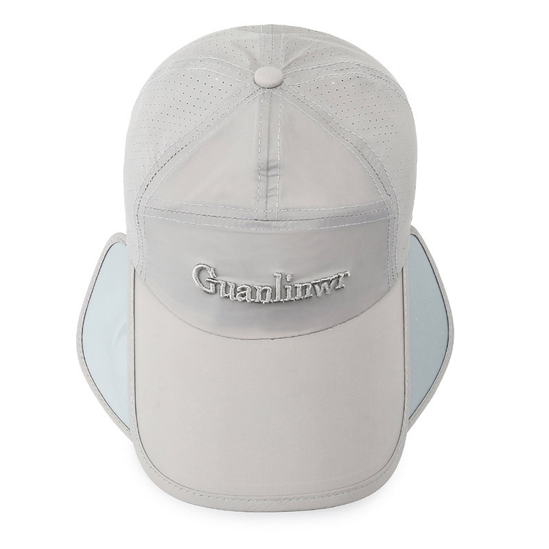 Cappello da uomo con tesa estesa regolabile, berretto estivo traspirante, berretto da baseball con protezione solare per la pesca da uomo_voghion.com