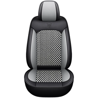 Car Seat Cushion Nappa Leather: Universal seat cover - elegant-gray-one-single-seat-no-16-ice-silk-style