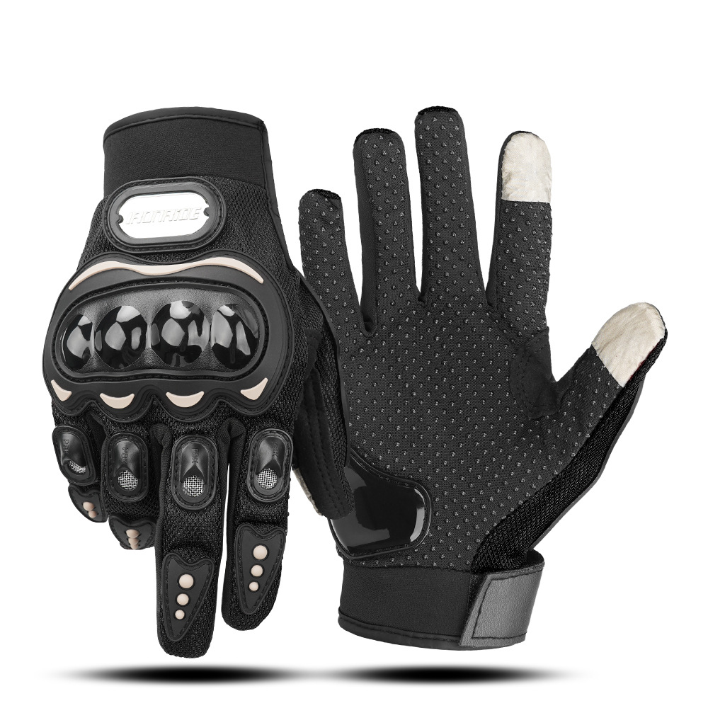 Guantes de motocicleta con certificación CE, guantes de conducción para las cuatro estaciones, con pantalla táctil, antideslizantes, anticaída, guantes tácticos de dedo completo.