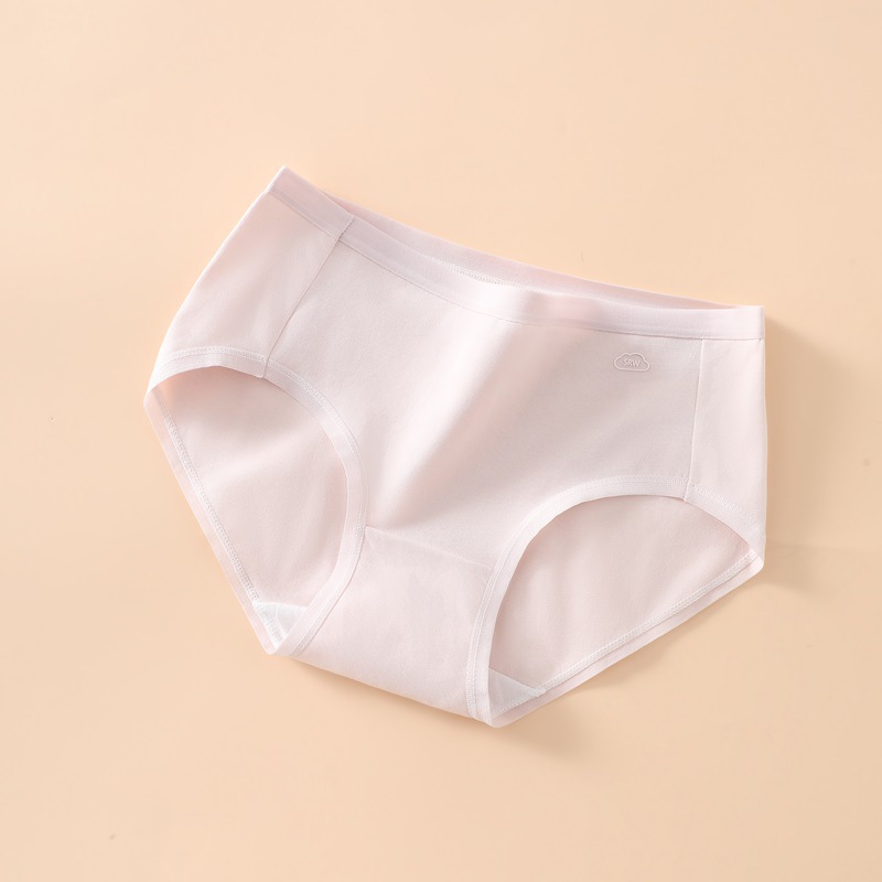 Ropa interior mujer algodón antibacteriano algodón transpirable entrepierna niña japonesa cintura media pantalones cortos triangulares cabeza sin costuras ropa interior de niña