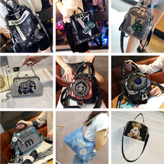 鴻彩潮牌包包燙鑽燙圖熱轉印創意字母標服飾背包燙鑽圖案貼燙鑽