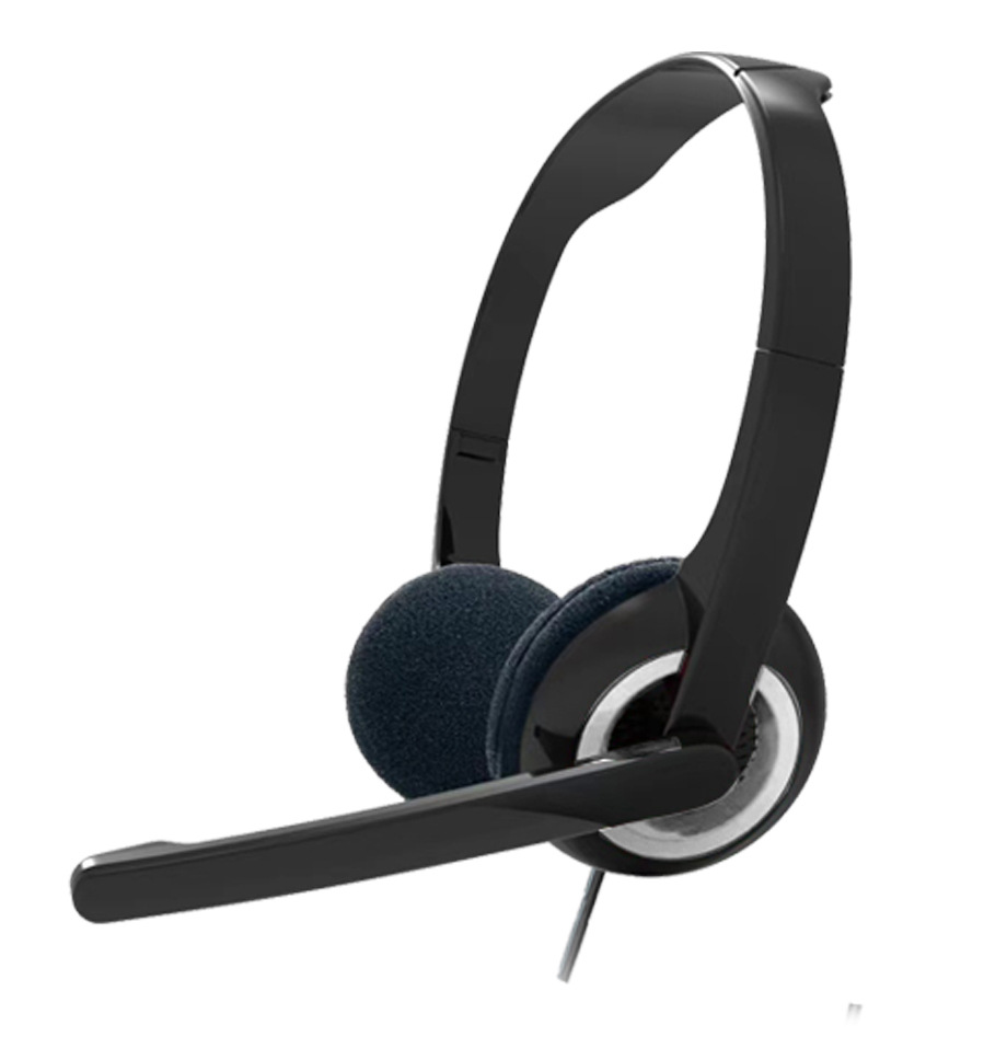 Wearing wired USB with remote control for learning, office, education, teaching, call center earphones_voghion.com