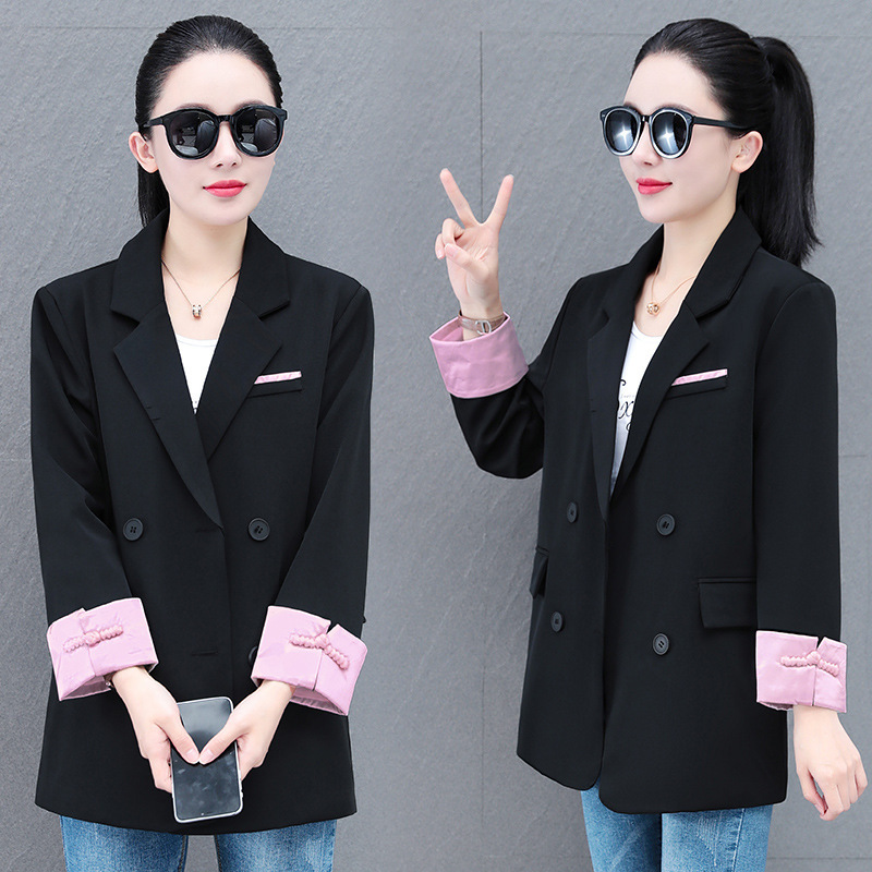 New Chinese-Style Blazer for Women, Loose-Fitting Top for Spring and Autumn, Slimming and Elegant, Korean-Style Trendy Plus Size