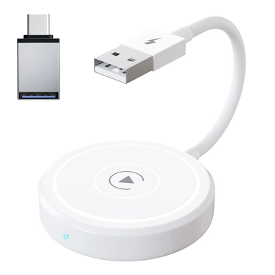 Simsiz CarPlay və Android Auto Wired to Wireless Carplay - carplay-round-white