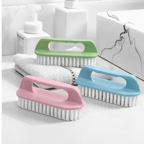 Plastic handheld shoe brush for home use for laundry for bathroom