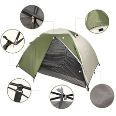 Cross-border outdoor camping double-layer rainproof windproof thick climbing ultra-lightweight hand-held tent