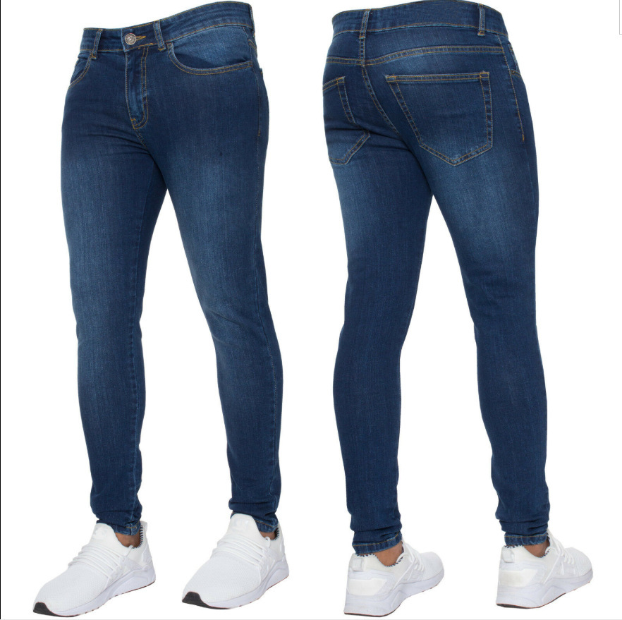 Jeans Elásticos Ajustados para Hombre de Algodón para Uso Diario