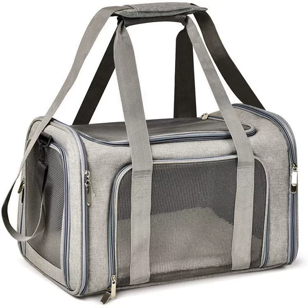 Breathable, Large-Capacity, Expandable, Foldable Travel Carrier Bag for Cats and Dogs