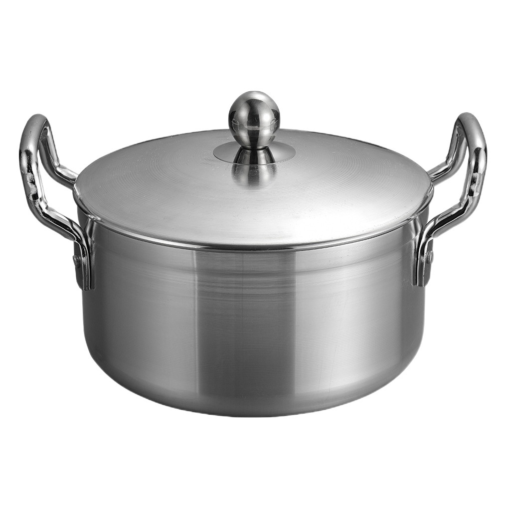 FUENTE Olla de aluminio transfronteriza de fábrica 16-28cm olla de lijado adelgazada hogar comercial Hotel utensilios de cocina olla de aluminio traje