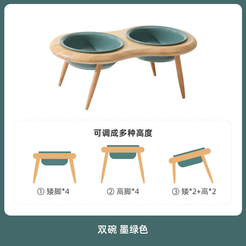 Platillo volante de cerámica gato tazón de protección de pie alto vértebra cervical gato tazón de comida gato perro gato cuenca bebedero mascota merienda tazón de cerámica