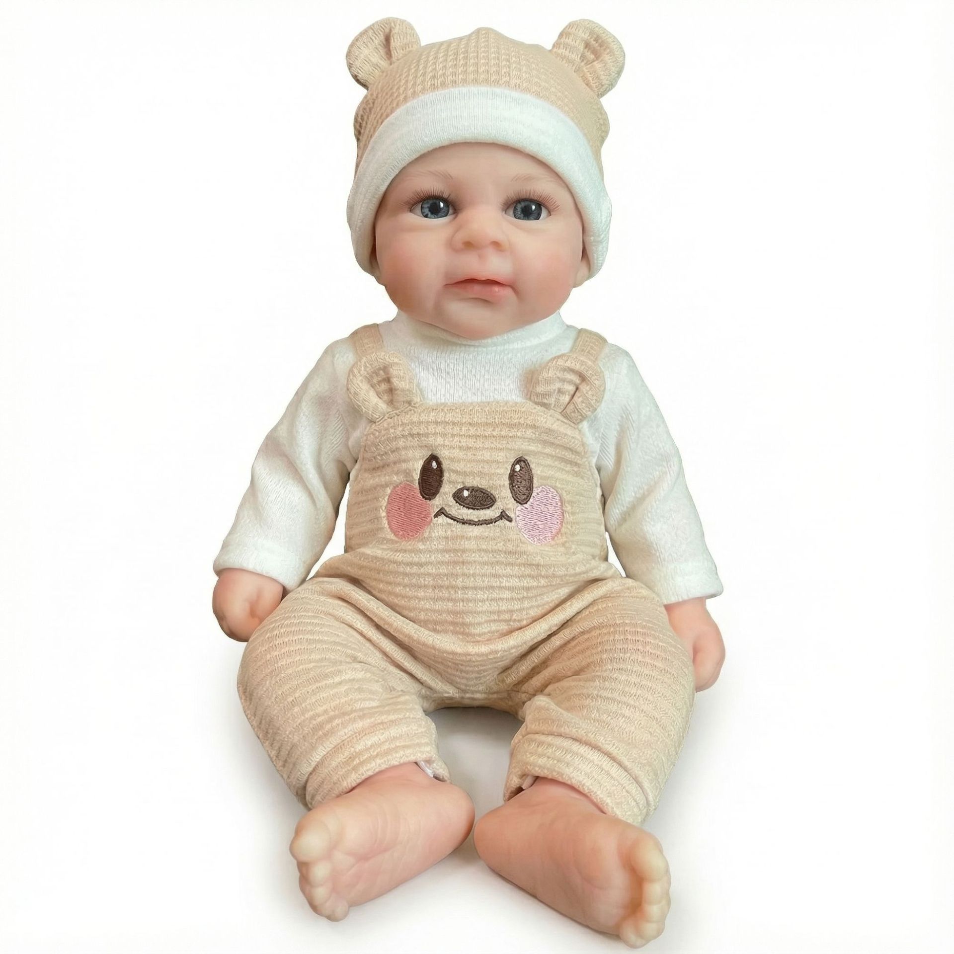 12 pulgadas pantalones de correa de oso claro Q-ball Elijah renacimiento muñeca de silicona para niños regalos de Navidad