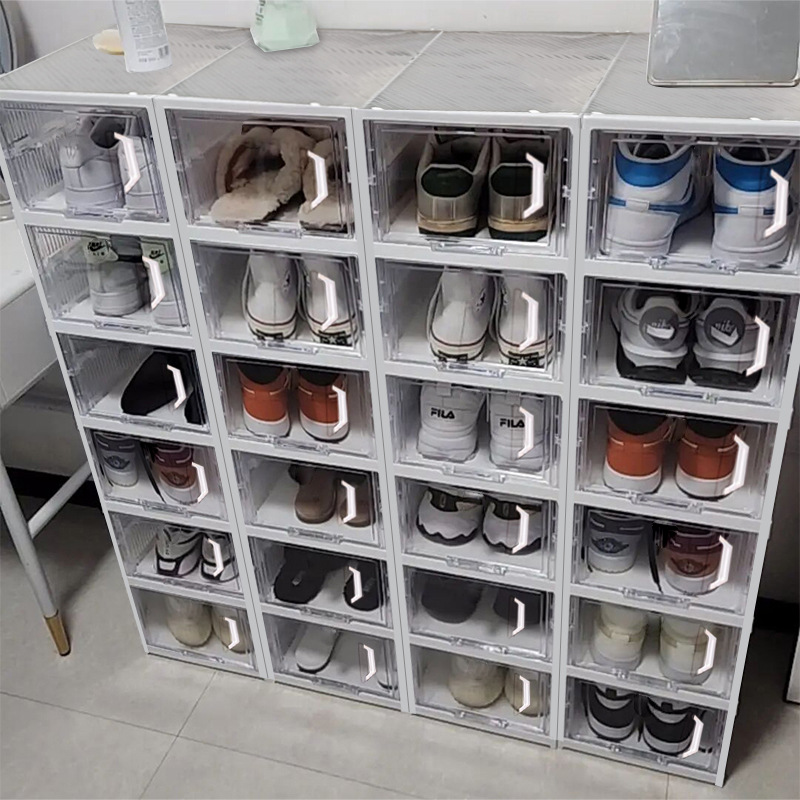 鞋盒收纳盒透明鞋子收纳神器省空间鞋柜鞋架鞋子存放盒折叠鞋畅笼