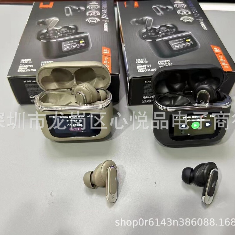 Cross-Border New Tour Pro2 Digital Display Touch Screen Bluetooth Headset Anc Sports Noise Reduction V8 Ultra-Long Standby Headset