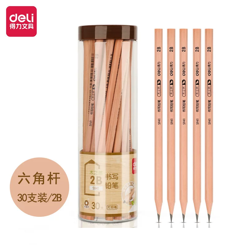 Карандаш для губ Deli S941-2B, 30 стержней треугольный карандаш для рисования студентам