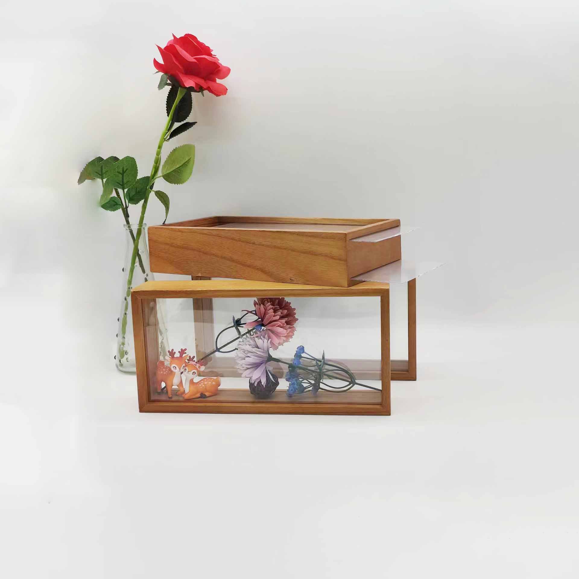 Creative dried flower leaf specimen picture frame manufacturer wholesale insect plant specimen frame DIY acrylic display stand frame