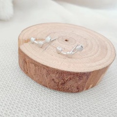 S925銀針耳釘女三連心耳環創意個性氣質時尚心形耳飾2023年新款潮