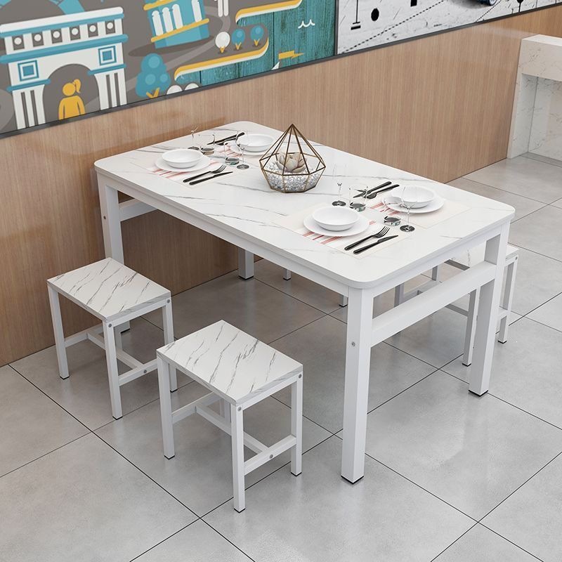 White marble + white legs
