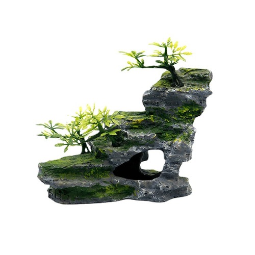 Resin aquascape rockery, decorative stone mountain, fish tank accessories Le02 rockery, factory direct supply