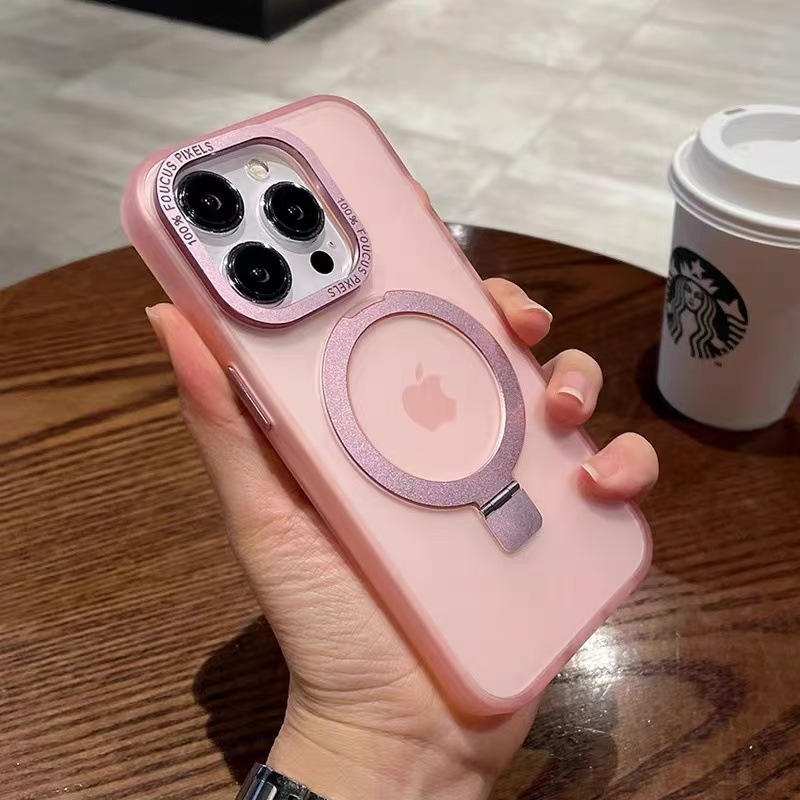 Soporte magnético esmerilado avanzado para iPhone16promaxs funda para teléfono móvil 13 Apple 14/15PM hombres y mujeres