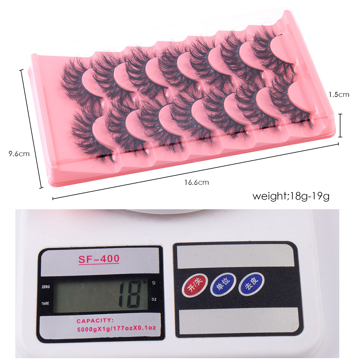 Imitation Mink Material Casual Vacation Solid Color Imitation Mink False Eyelashes 1 Piece