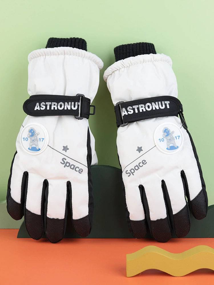 Детские водонепроницаемые ветронепроницаемые нескользящие теплые лыжные перчатки, 3–17 лет, для подростков