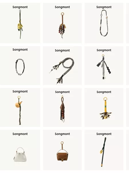 S0ngmont Man Yuan Seed Mountain-style bag pendant, new Chinese designer style, with rope and courage stone accessory