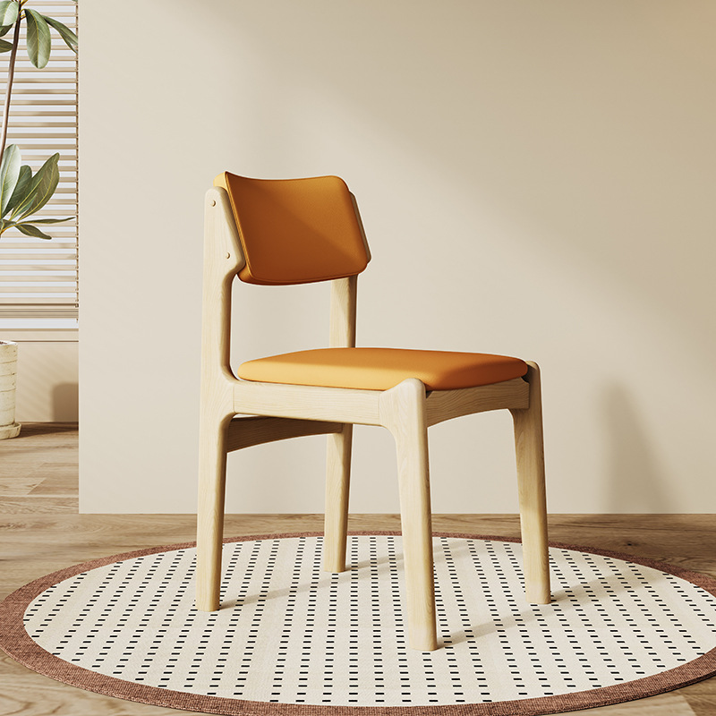 Silla de comedor de madera sólida retro silla de respaldo de bolsillo silla de escritorio silla de oficina silla de escritorio