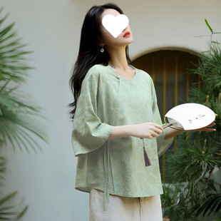 New Autumn Improved Version of Chinese Style Slimming and Slimming Republic of China Style Loose Top for Women