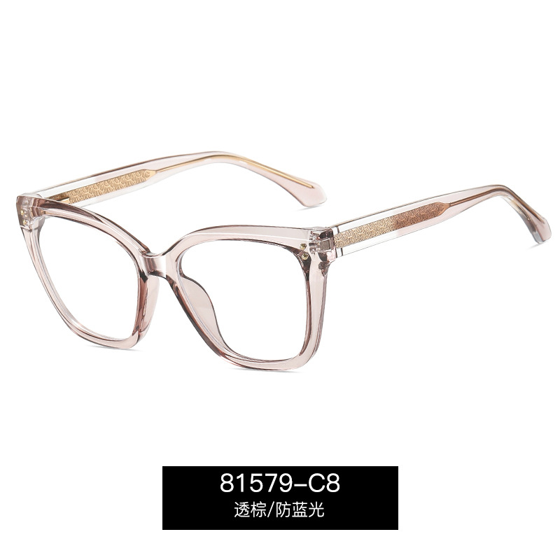 81579 placa de imitación transfronteriza gafas anti-luz azul estilo literario marco TR90 marco mujer de moda espejo plano fuente de fábrica