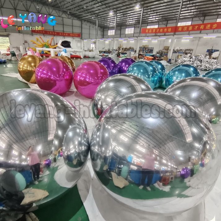充气镜面球反光吊饰镜子球装饰球镜面装饰球气模材料新年中庭装饰