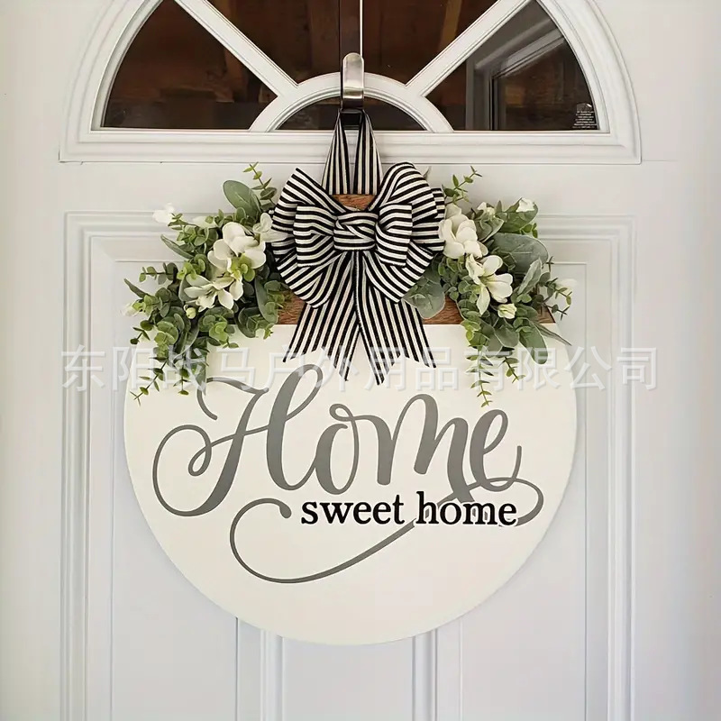 2025 Explosive New Arrival Spring Summer Front Door Logo Sweet Home Front Door Decorative Door Hanger Front Door Welcome Wreath