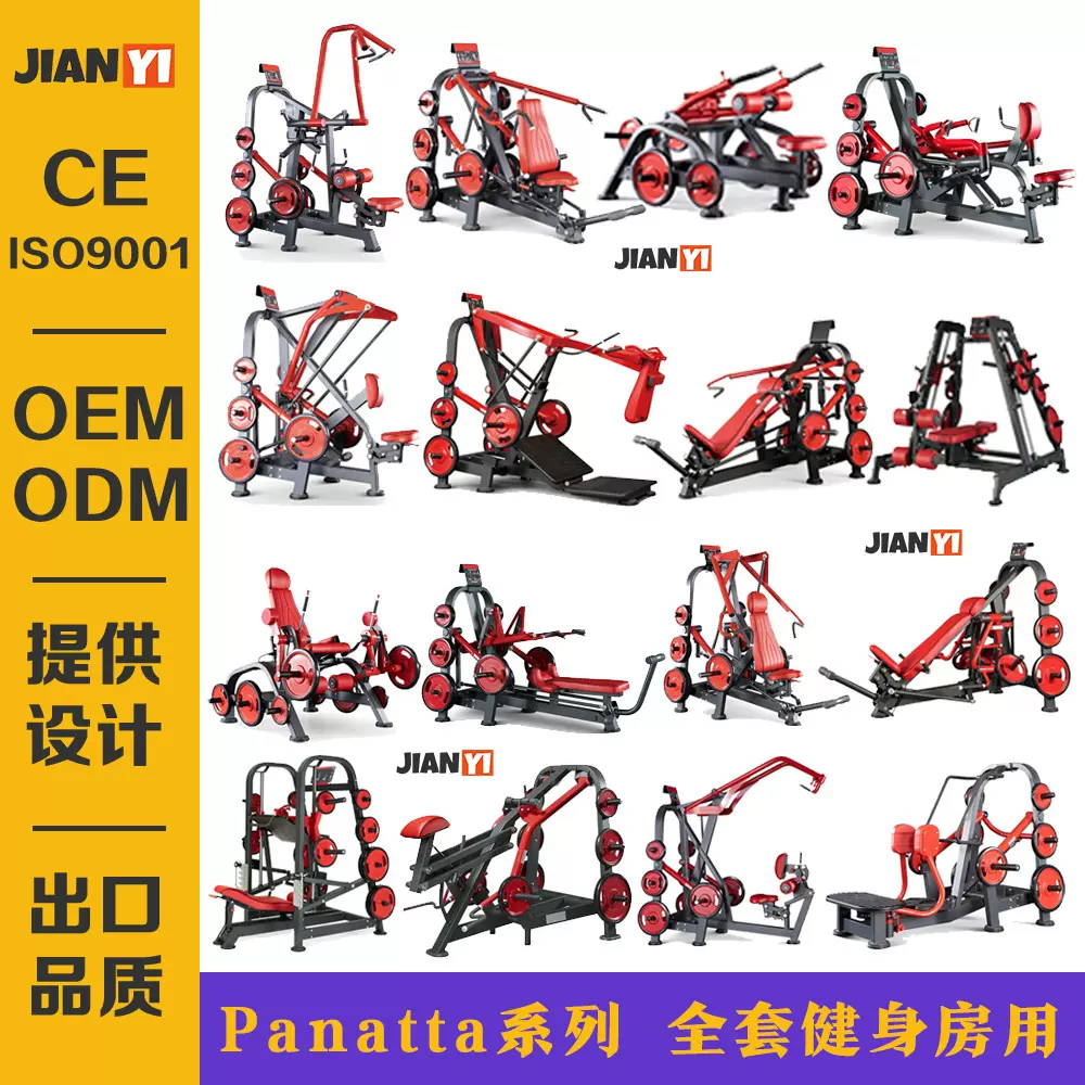 Panatta帕纳塔全套系列健身房飞鸟卧推上斜腿部力量器械工厂直发
