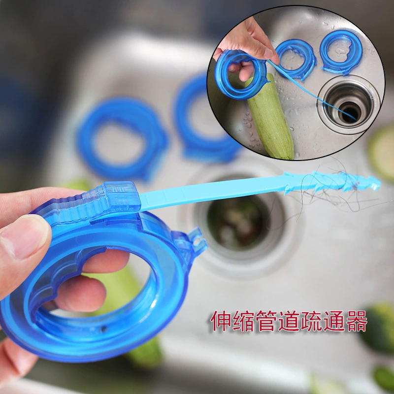 Выдвижной крюк для прочистки труб для очистки канализации от волос и инструмента для прочистки засоров волос, инструмент для туалетных труб