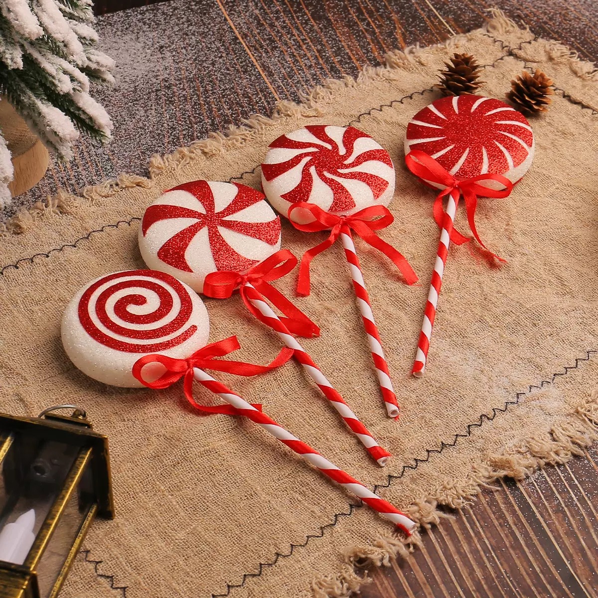 New Colorfulful Christmas Lollipop Decoration Creative Holiday Lollipop Christmas Tree Decoration Props