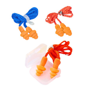 TPE earplugs with wire swimming diving earplugs Christmas tree-shaped anti-noise earplugs s280 washable silicone earplugs