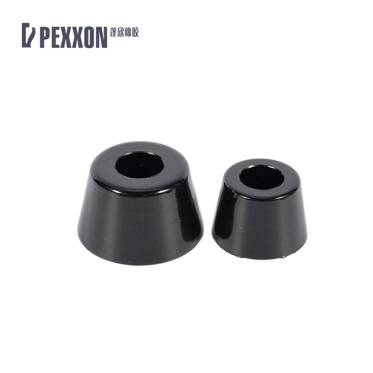 ROHS REACH环保认证橡胶脚垫  黑色锥形增高防滑减震垫脚