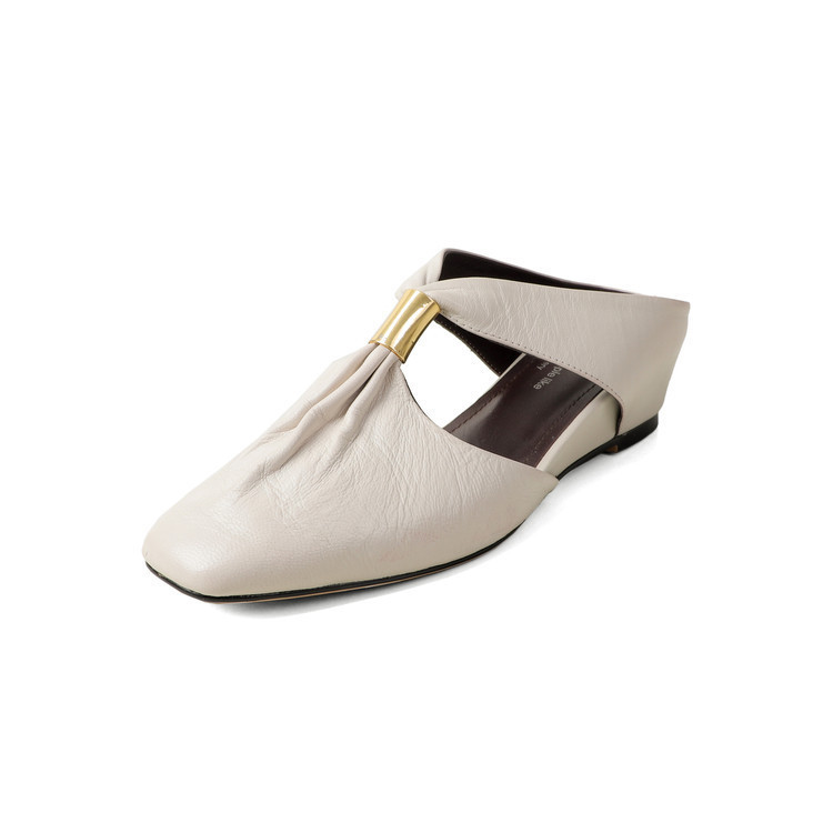women's Slippers Sheepskin Version ~ 5Cm Internal Height Increase, Pleated Closed-Toe Slippers For Women, French Style Summer Outdoor_voghion.com