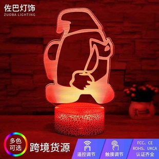 Amazon led night light among us gamepad series atmosphere light touch colorful 3d small table lamp