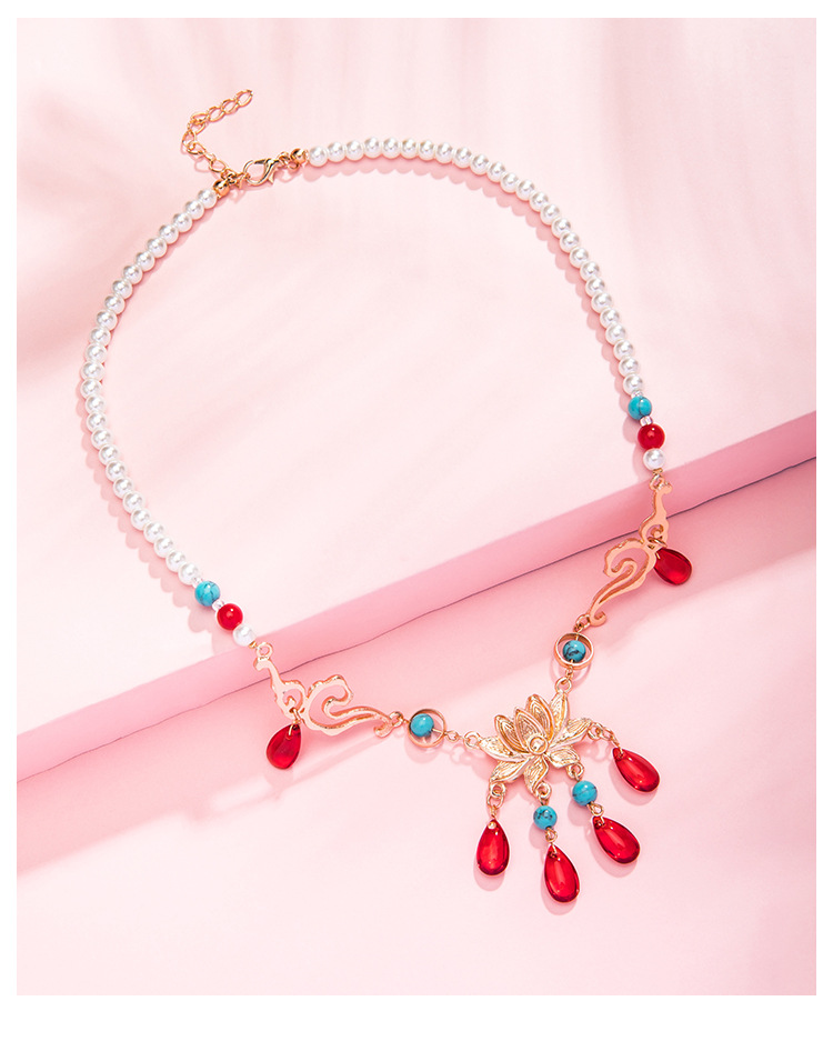 YL29080红色水滴莲花项链_05.jpg