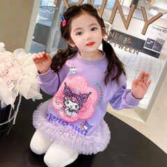 女童網紗衛衣套裝2024春季新款韓版兩件套一件代發洋氣網紅童裝潮