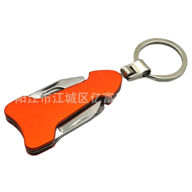 供应多功能钥匙扣小刀 礼品四合一小刀 多功能小刀